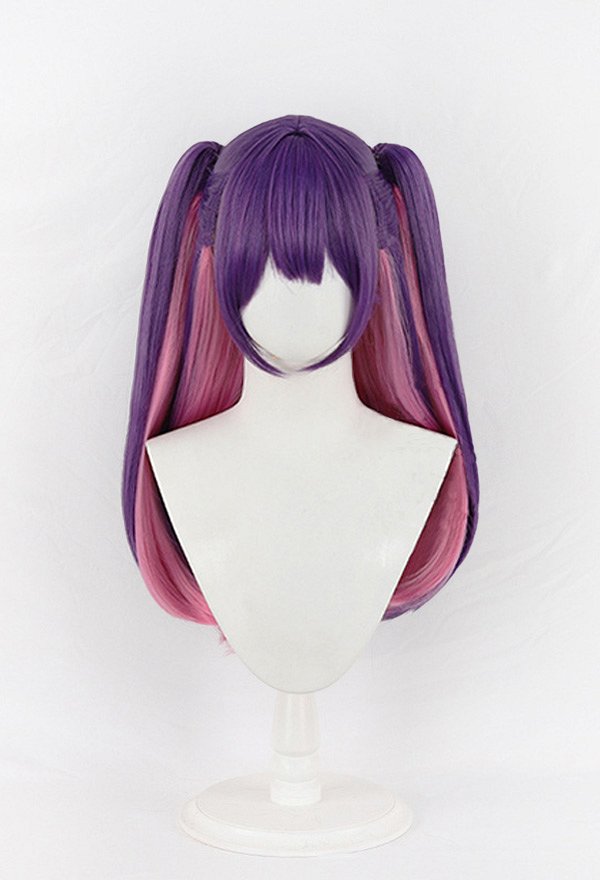 2.5 Dimensional Seduction Mikari Tachibana Cosplay Perücke Rosa Lila Lange Gerade Perücke