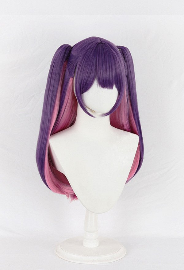 2.5 Dimensional Seduction Mikari Tachibana Cosplay Perücke Rosa Lila Lange Gerade Perücke
