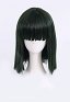 Peluca de Cosplay Peluca Recta Corta Verde Oscuro con Flequillo