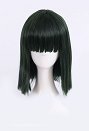 Peluca de Cosplay Peluca Recta Corta Verde Oscuro con Flequillo