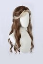 Peluca de Hada Para Cosplay Rubia Marrón Beige Larga Con Redecilla