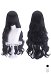 Universal Anime Spiel Cosplay Perücke 80cm Lange Lockige Perücke Schwarz Weiß Serie