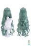 Anime Game Cosplay Wig Universal Green Serie 80cm Long Curly Wig