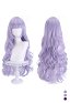 Anime Spiel Cosplay Perücke Universal Lila Serie 80cm Lange Lockige Perücke
