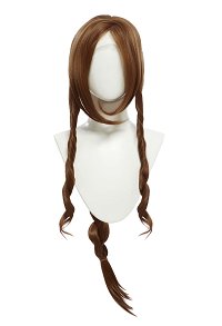 FF Aeris Cosplay Perücke Stirnspitze Lange braune Perücke