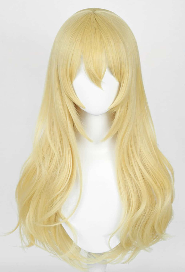 Muñeca de Anime con Peluca Rubia Peluca Larga y Rizada