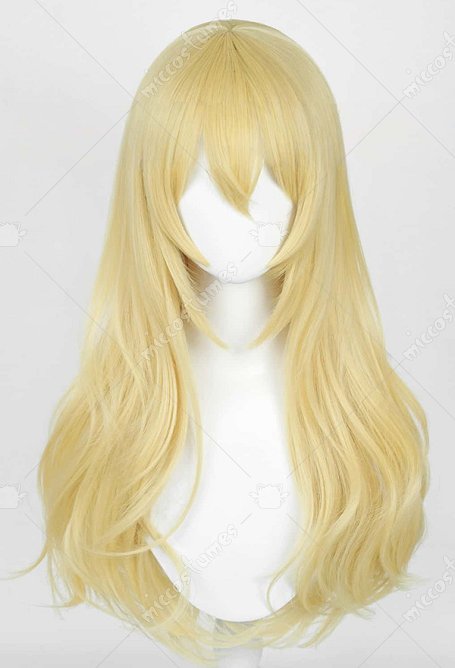 Muñeca de Anime con Peluca Rubia Peluca Larga y Rizada