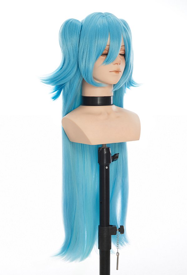 Peluca de Cosplay de Goddess of Victory: Nikke Mekami Shifty Peluca Azul Larga