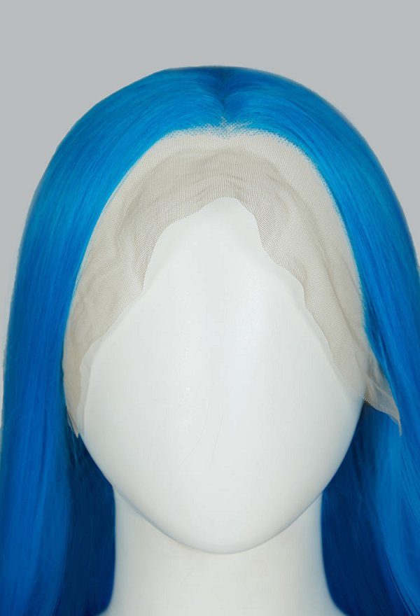 Arcane LOL Jinx Cosplay Spitzen Haar 140cm Beauty Tip Handhaken Perücke