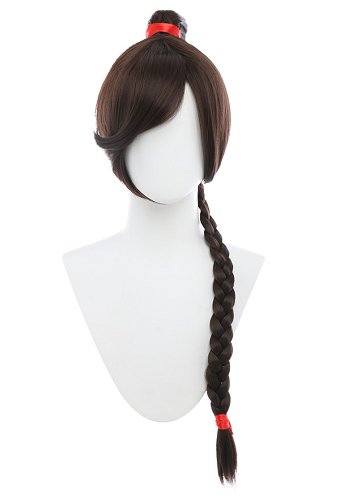 Avatar Ty Lee Braid Brown Peluca de Cosplay