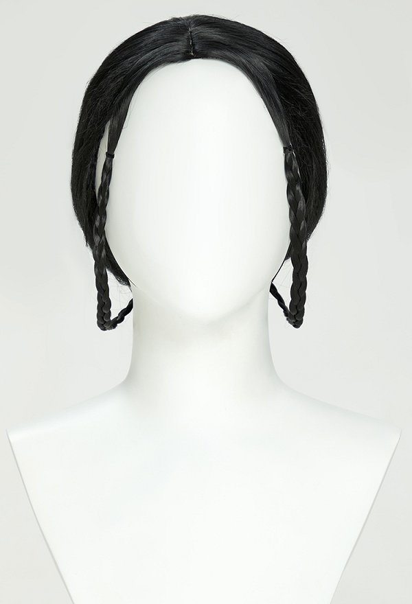 Avatar Airbender Legend of Korra Katara Cosplay Wig Black Long Straight Wig