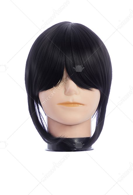 Peluca Cosplay de Kuroshitsuji Peluca Corta Lisa Negra