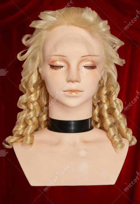 Barbara in a Christmas Carol Eden Cosplay Perücke goldene Spiral-Spitzenperücke