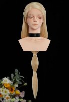 Barbara Dancing Princesses Genevieve Cosplay Perücke hellblond 70 cm lang geflochtene Spitze Perücke Barbara Dancing Princesses Genevieve Cosplay Perücke hellblond 70 cm lang geflochtene Spitze Perücke