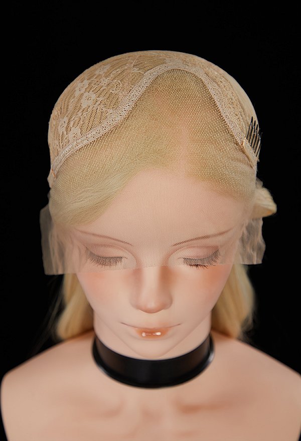 Barbara Dancing Princesses Genevieve Cosplay Wig Light Blonde 27.56-inch Long Braided Lace Wig