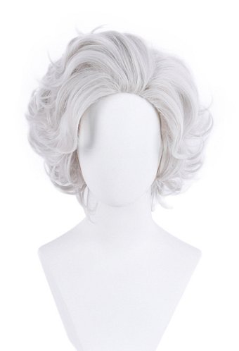 Baldur's Gate Astarion Cosplay Wig Silver Gray Short Curly Wig