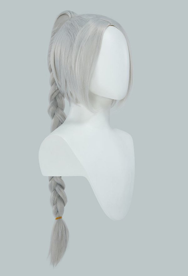 Baldur's Gate Shadowheart Cosplay Wig White Long Ponytail Wig