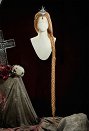 Peluca cosplay de Orin de Baldur's Gate con mechas doradas peluca trenzada de 130 cm de largo