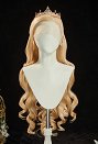 The Princess and the Pauper Anneliese Cosplay Wig Golden 31.5-inch Long Curly Braided Lace Wig