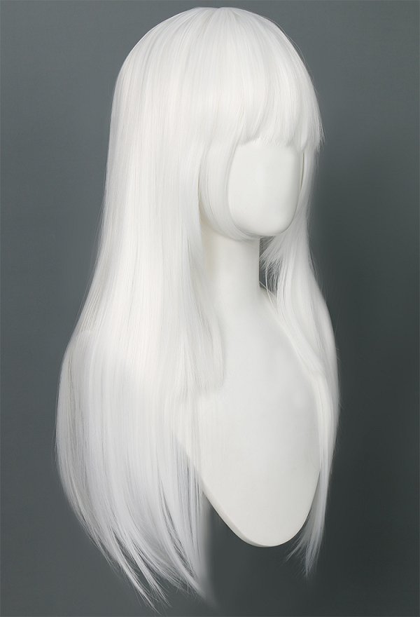 Inquisitor Cosplay Wig White Long Straight Wig with Bangs