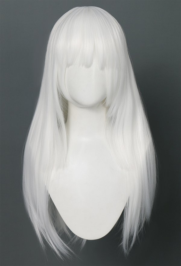 Inquisitor Cosplay Wig White Long Straight Wig with Bangs