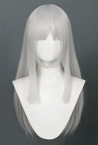 Sister Nun Cosplay Wig White Silver Long Straight Wig with Bangs Sister Nun Cosplay Wig White Silver Long Straight Wig with Bangs