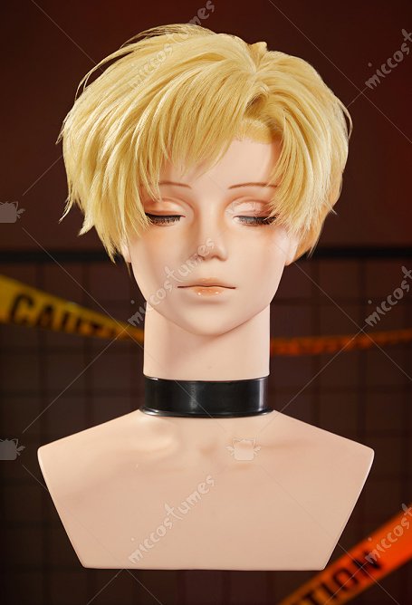Cyberpunk 2 Roman Cosplay Wig Short Light Blonde Wig