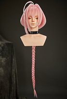 Cyberpunk 2 Talia Cosplay Wig Pink Long Braided Wig