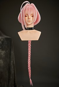 Cyberpunk 2 Talia Cosplay Wig Pink Long Braided Wig