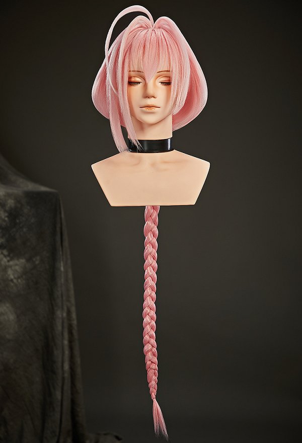 Cyberpunk 2 Talia Cosplay Wig Pink Long Braided Wig