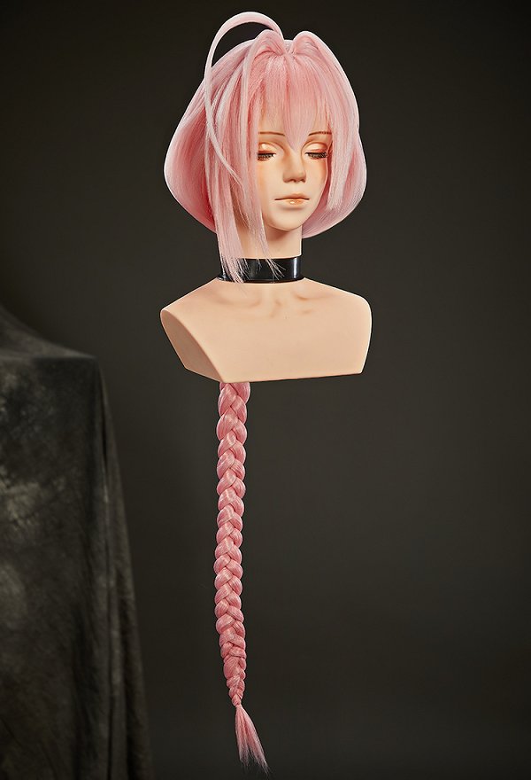Cyberpunk 2 Talia Cosplay Wig Pink Long Braided Wig