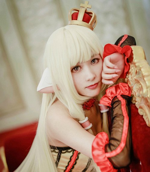 Chobits Chi Motosuwa Elda Hibiya Long Blonde Cosplay Wig
