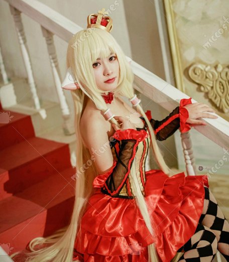 Chobits Chi Motosuwa Elda Hibiya Long Blonde Cosplay Wig