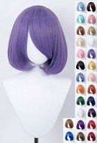 Perruque de Cosplay Courte Raide de Diverses Couleurs