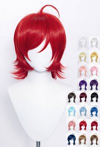 Short Wig with Bangs Multicolor Optional Cosplay Wig