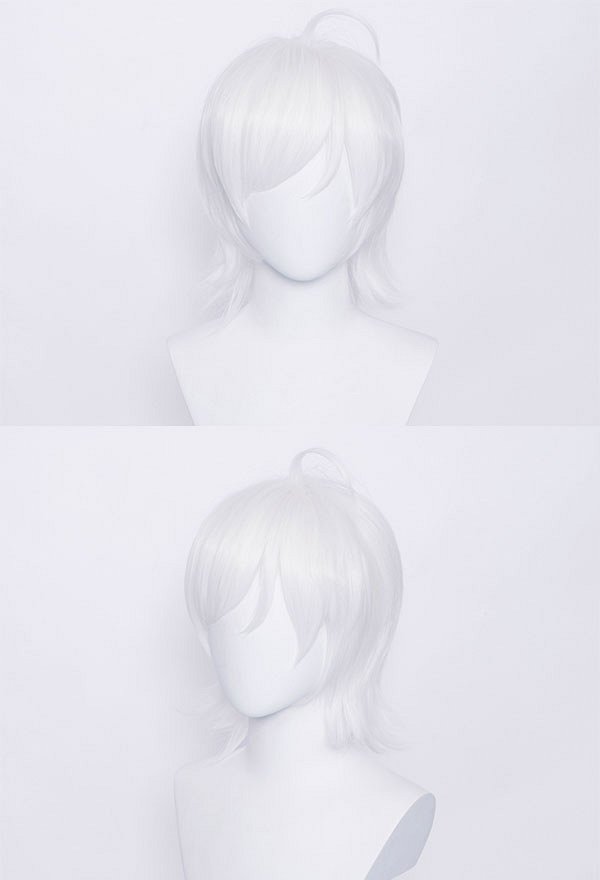 Short Wig with Bangs Multicolor Optional Cosplay Wig