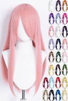 Long Straight Wig with Long Bangs Multicolor Optional Cosplay Wig Long Straight Wig with Long Bangs Multicolor Optional Cosplay Wig