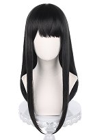 Chainsaw 2 Perruque de Cosplay Asa Mitaka Wig Longue Noire Chainsaw 2 Perruque de Cosplay Asa Mitaka Wig Longue Noire