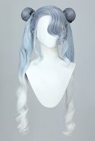 Vocal Qixi Bluebird Peluca de Cosplay Peluca Larga y Rizada de Color Gris Azulado Para Vocal Qixi Bluebird Peluca de Cosplay Peluca Larga y Rizada de Color Gris Azulado Para