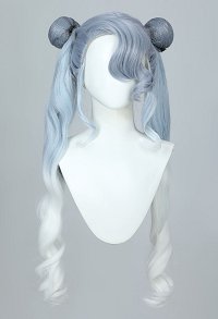 Vocal Cosplay Wig Long Curly Gray Blue Wig