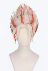 DDD Ken Takakura Cosplay Wig Short Red White Wig with Hairnet
