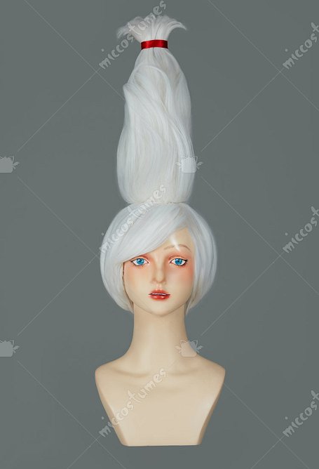 DDD Seiko Ayase Cosplay Kostüm Kurze weiße Perücke