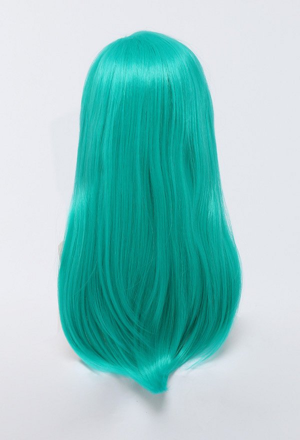 Anime Bulma Green Straight Long Cosplay Wig
