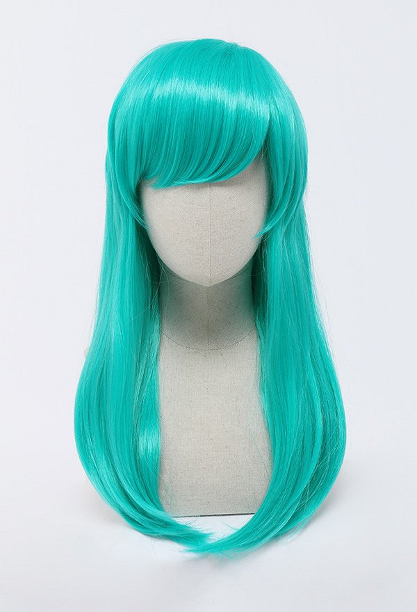 Anime Bulma Green Straight Long Cosplay Wig