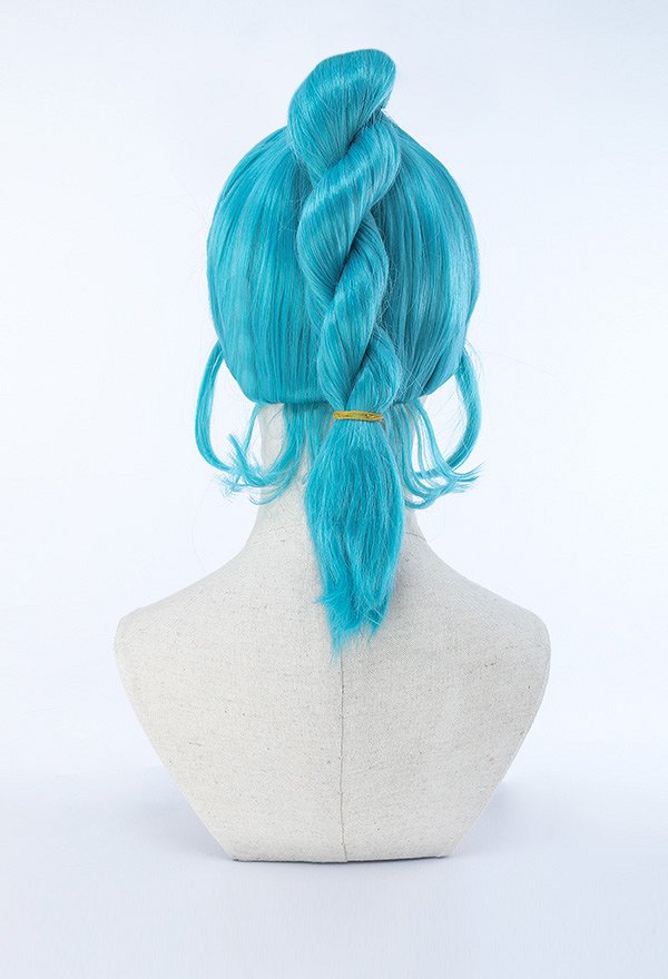 Anime Z Bulma Braid Ponytail Cosplay Wig