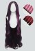 EAH Raven Peluca Cosplay Marrón Morado Largo Rizado 39 pulgadas Peluca de Encaje con Clip BB