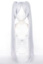 Friren: Beyond Journey's End Friren Perruque de Cosplay Argente et Blanche Double Ponytail Perruque