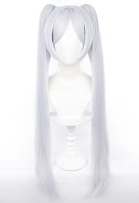 Frieren: Beyond Journey's End Frieren Cosplay Wig Silver White Double Ponytail Wig
