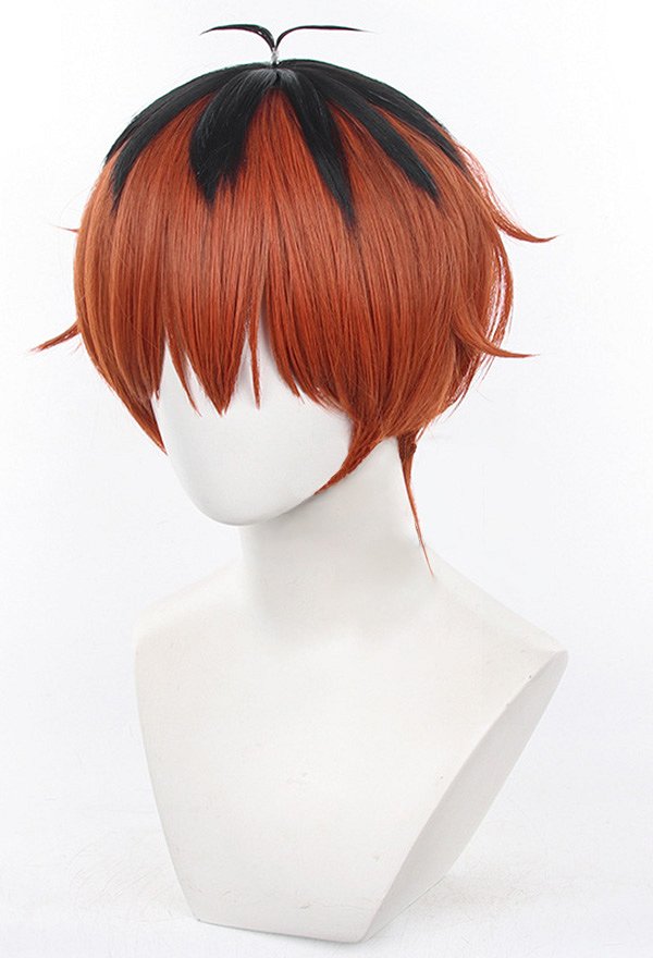 Friren: Beyond Journey's End Stark Cosplay Wig Short Straight Orange Black Wig