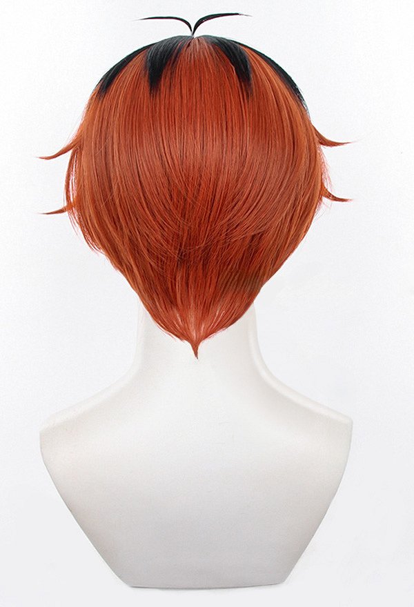 Friren: Beyond Journey's End Stark Cosplay Wig Short Straight Orange Black Wig